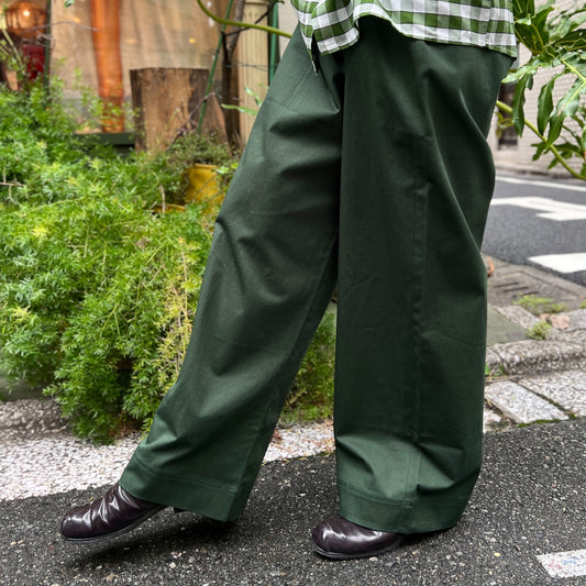 【Mii Collection】Plain Woven Loose Fit Pant #111