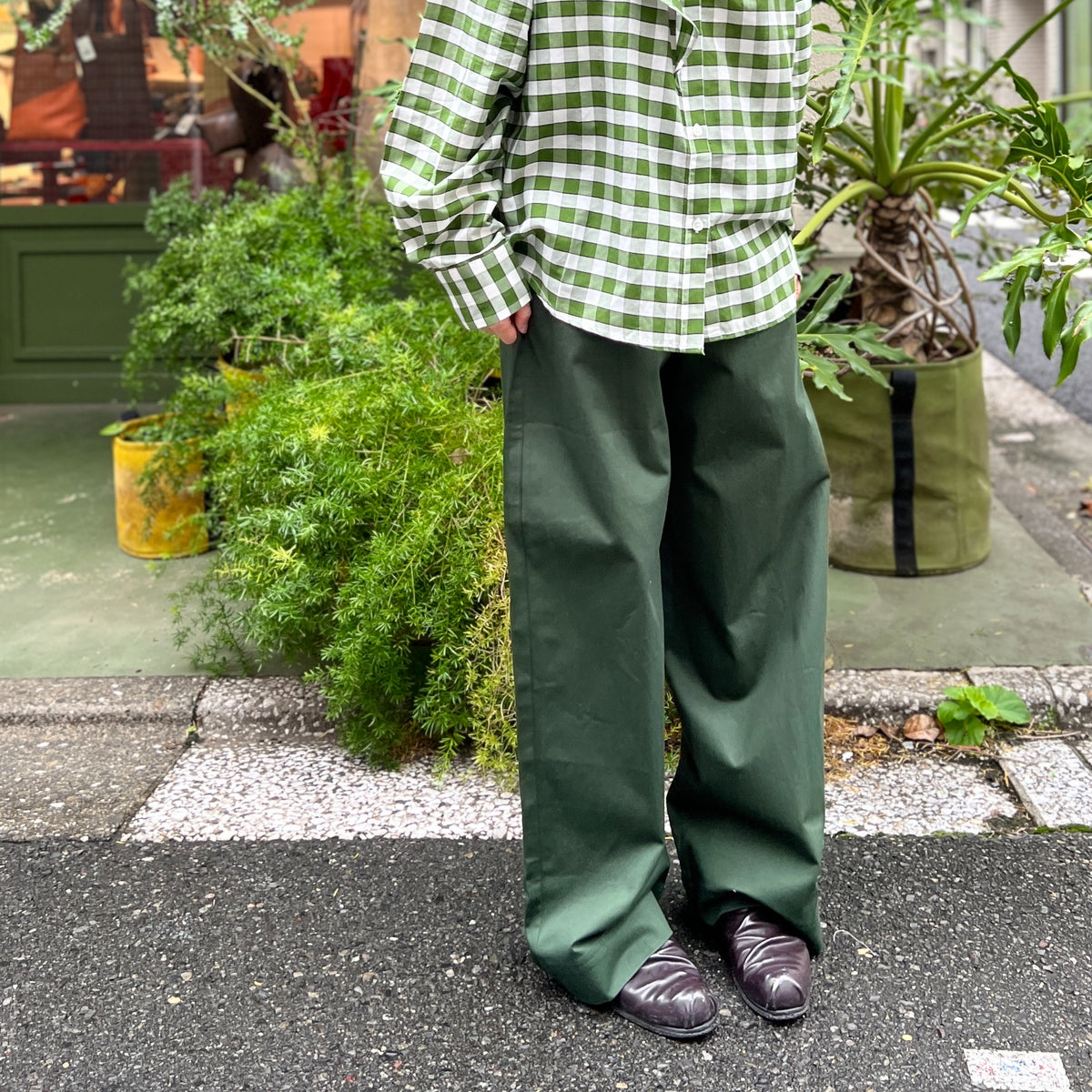 【Mii Collection】Plain Woven Loose Fit Pant #111