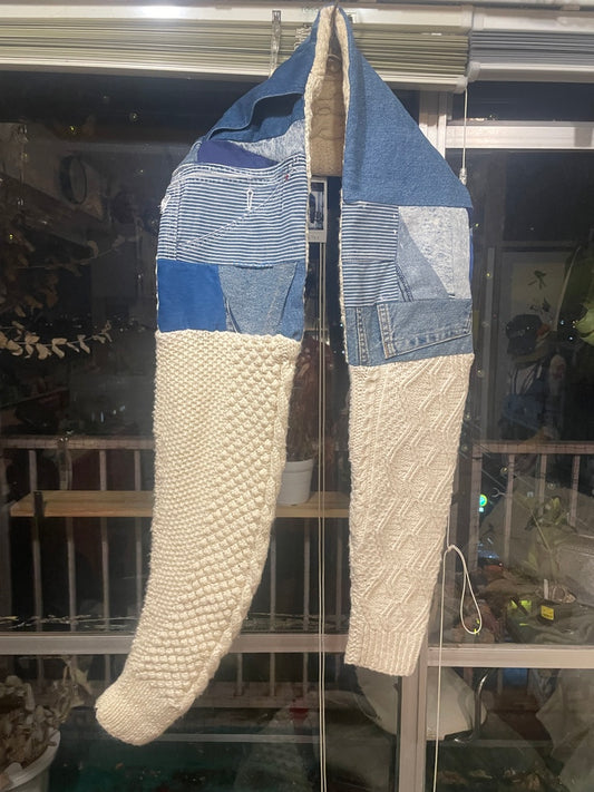 【nisai】デニムニットマフラー