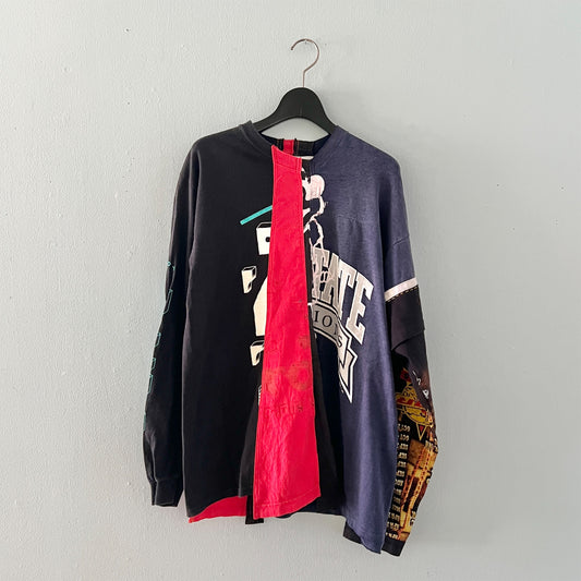 【nisai】古着解体再構築のロンT R010
