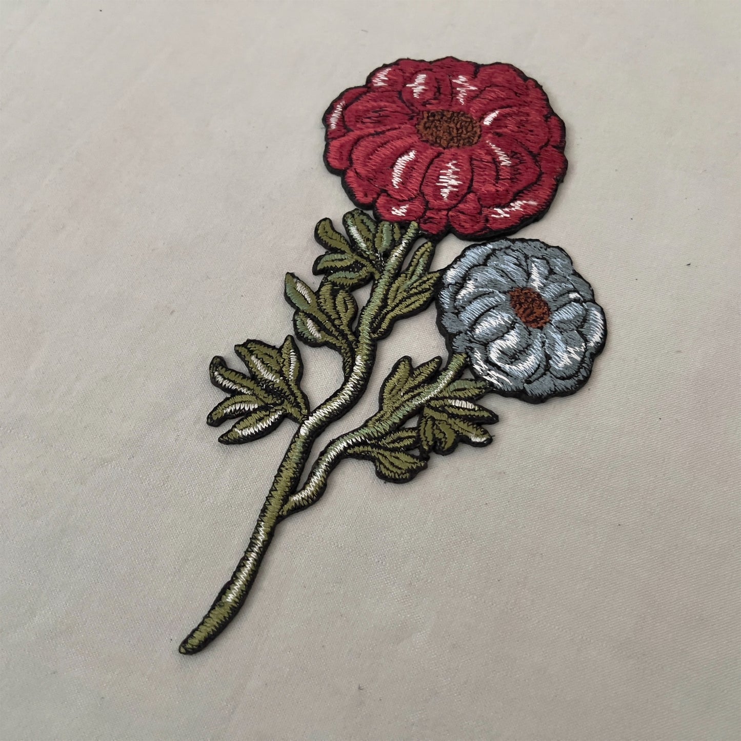 【ma.macaron】えんじと青い花