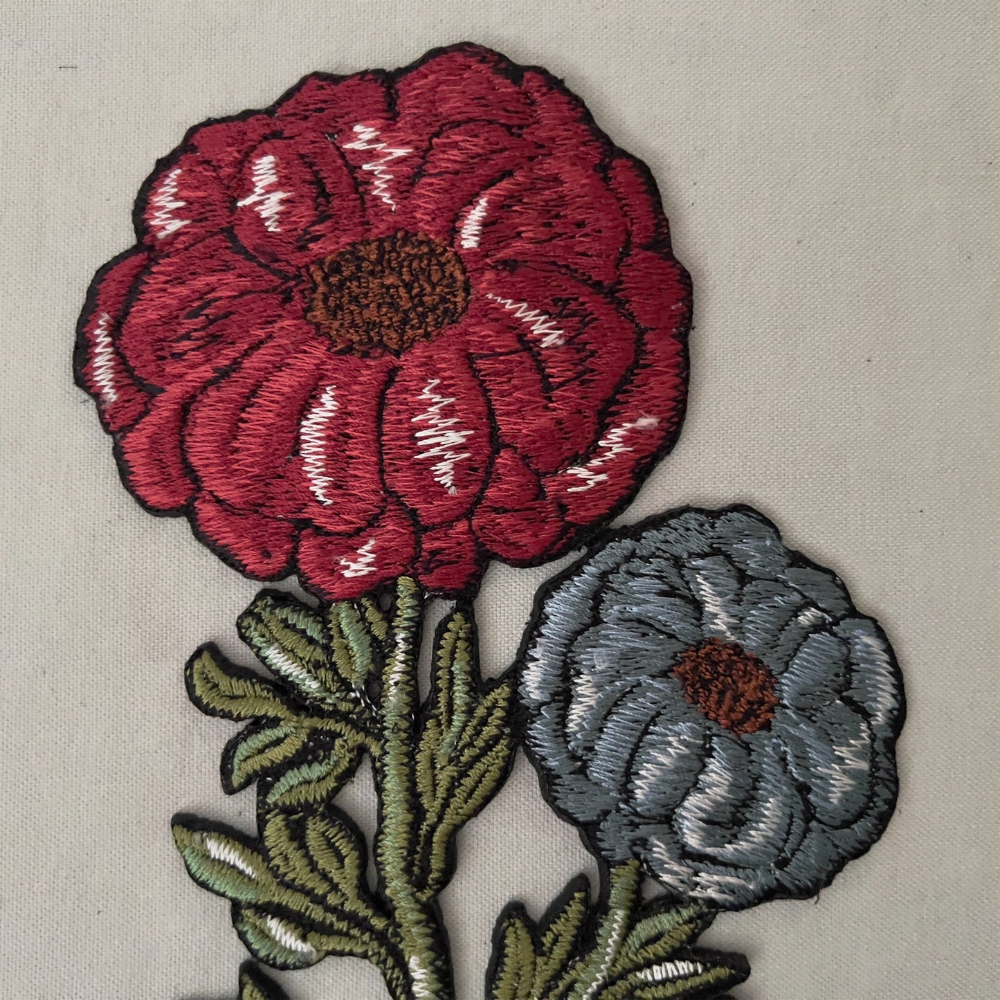 【ma.macaron】えんじと青い花