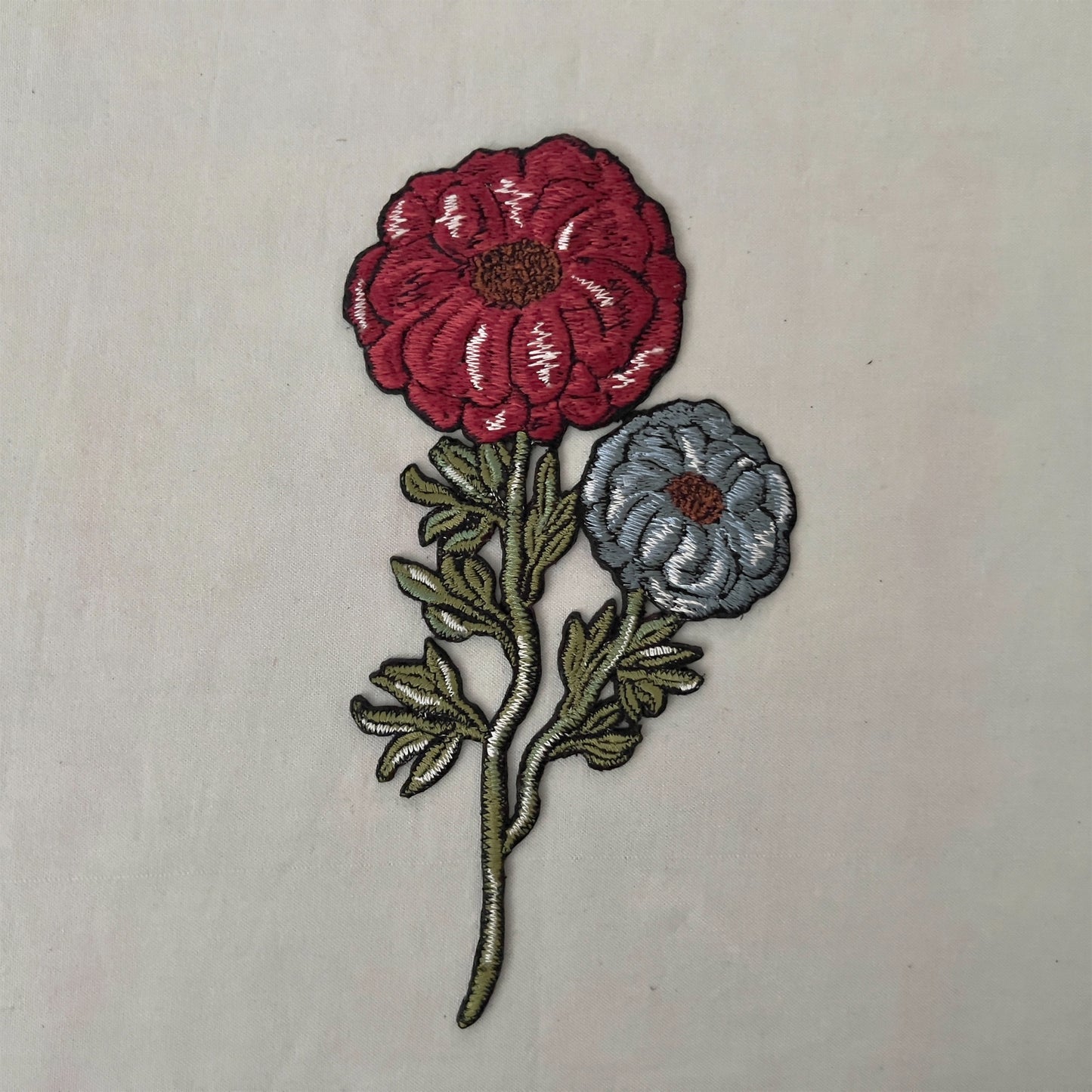 【ma.macaron】えんじと青い花