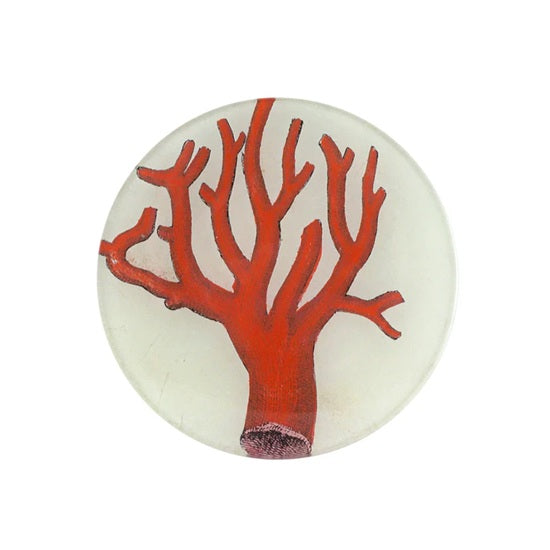 【JOHN DERIAN】デコパージュプレート Red Coral_5R