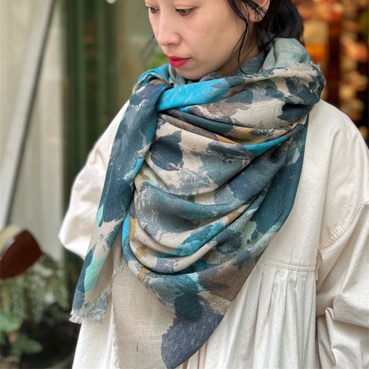 【Sayoko.M】ストール Abstract Camo beige