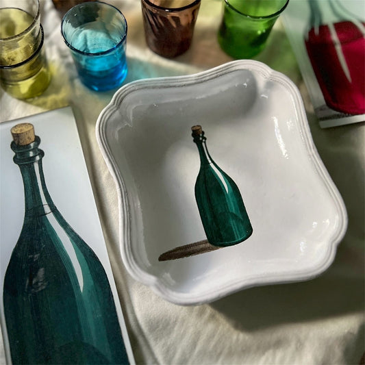 【Astier de Villatte】Green Bottle Soup Plate