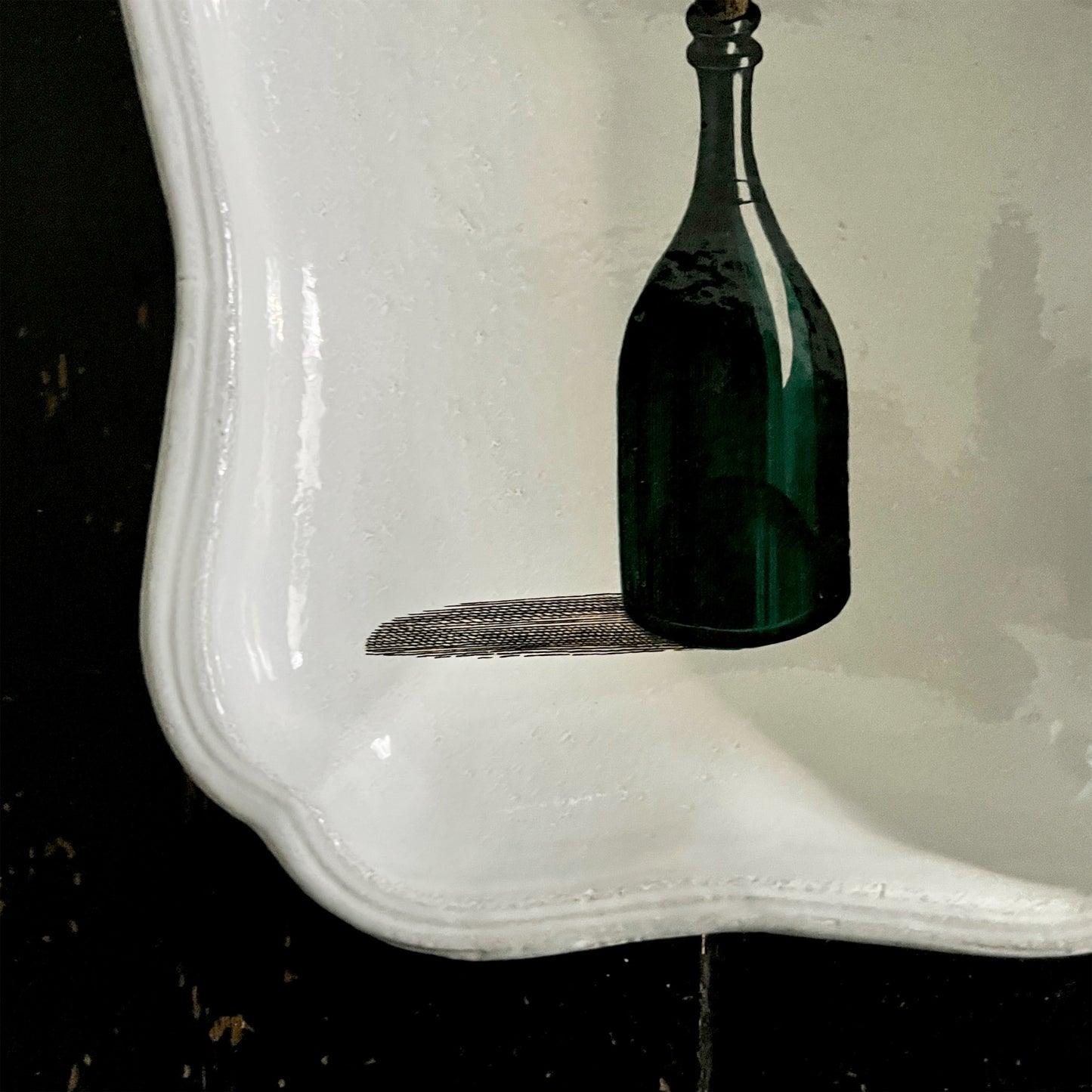 【Astier de Villatte】Green Bottle Soup Plate