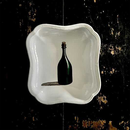 【Astier de Villatte】Green Bottle Soup Plate