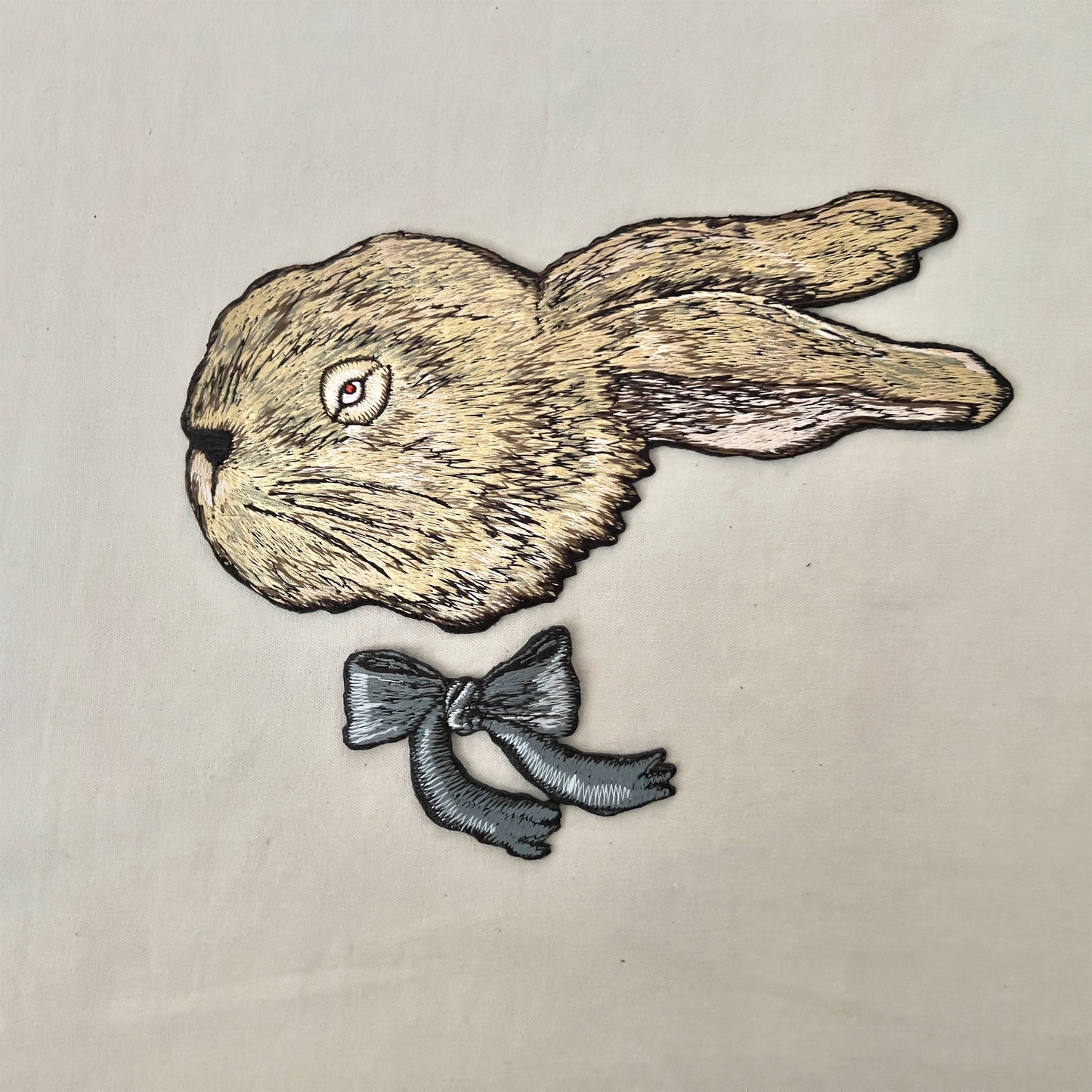 【ma.macaron】金色うさぎ 青リボン