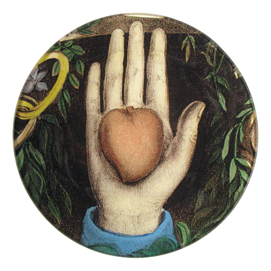 【JOHN DERIAN】デコパージュプレート Heart in Hand_5R