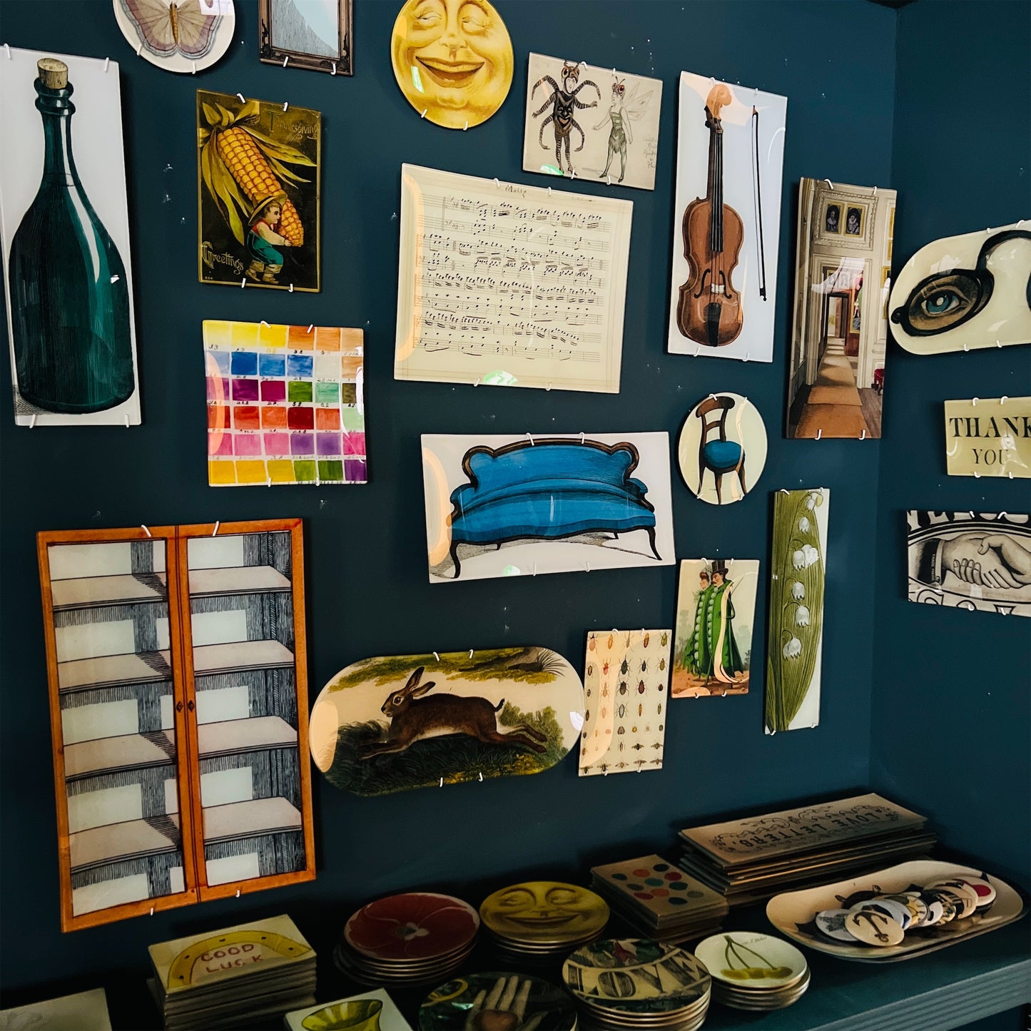 【JOHN DERIAN】デコパージュプレート Color Dictionary_5R