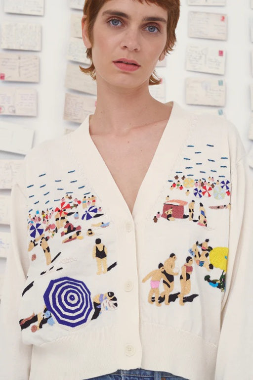 【Mii Collection】hand embroidered knitted cardigan/63