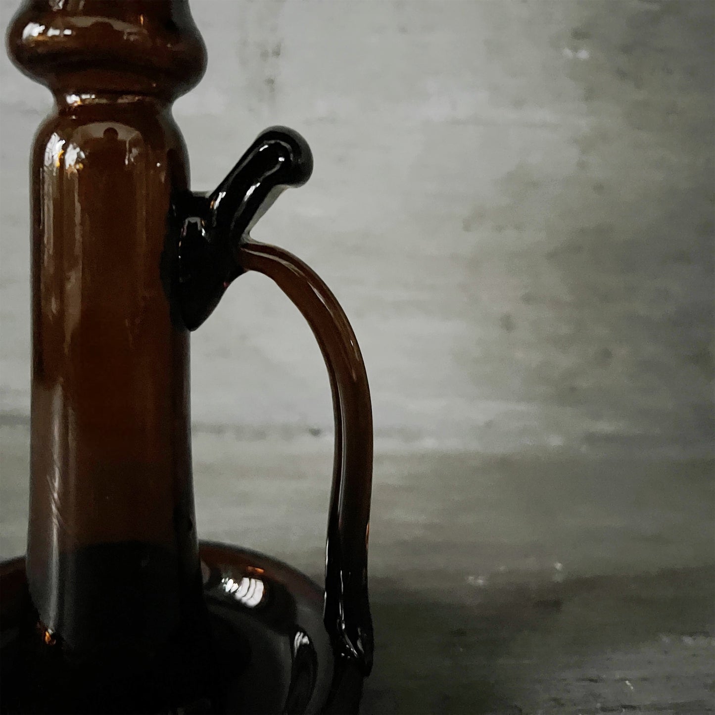 【La Soufflerie】キャンドルスタンド Porta Candele With Handle Dark Brown