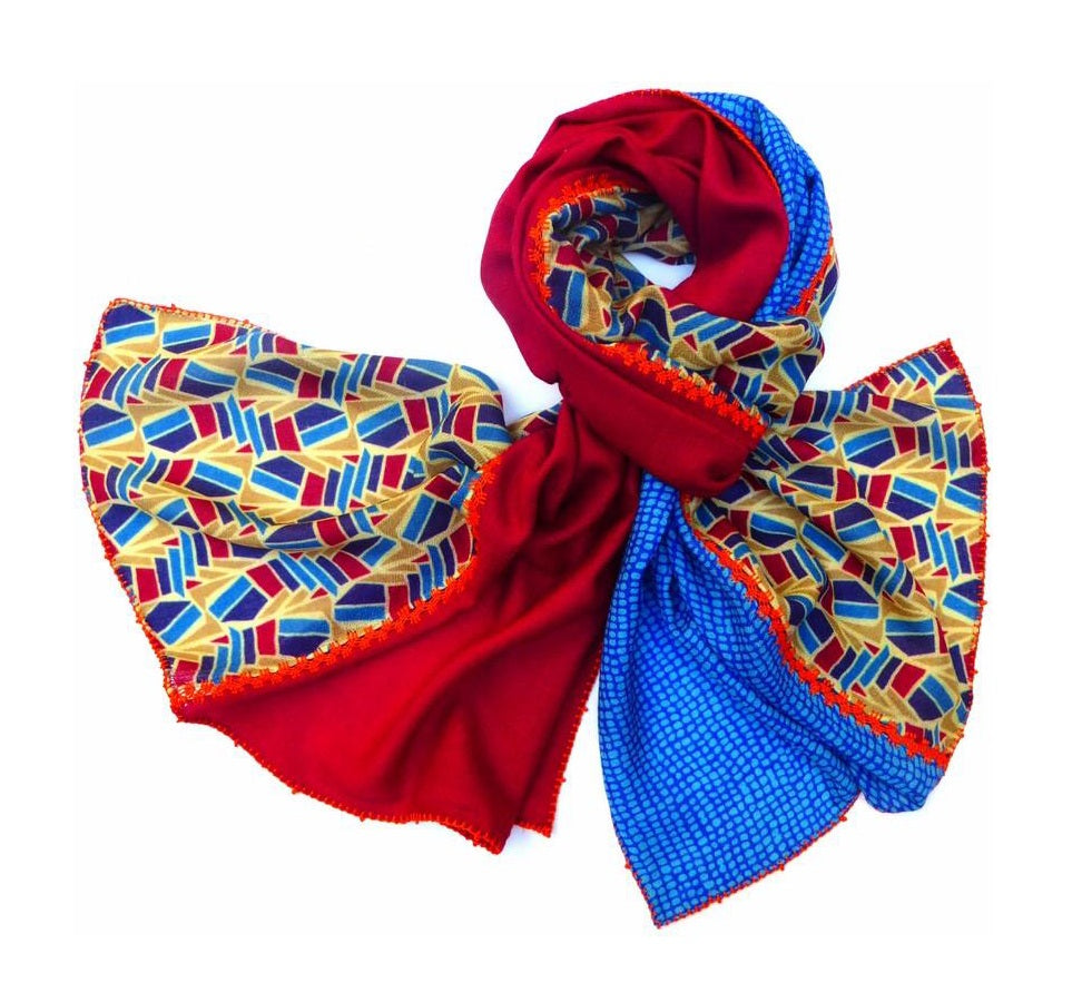 【Leo Atlante】OUPS Scarf_blue, red