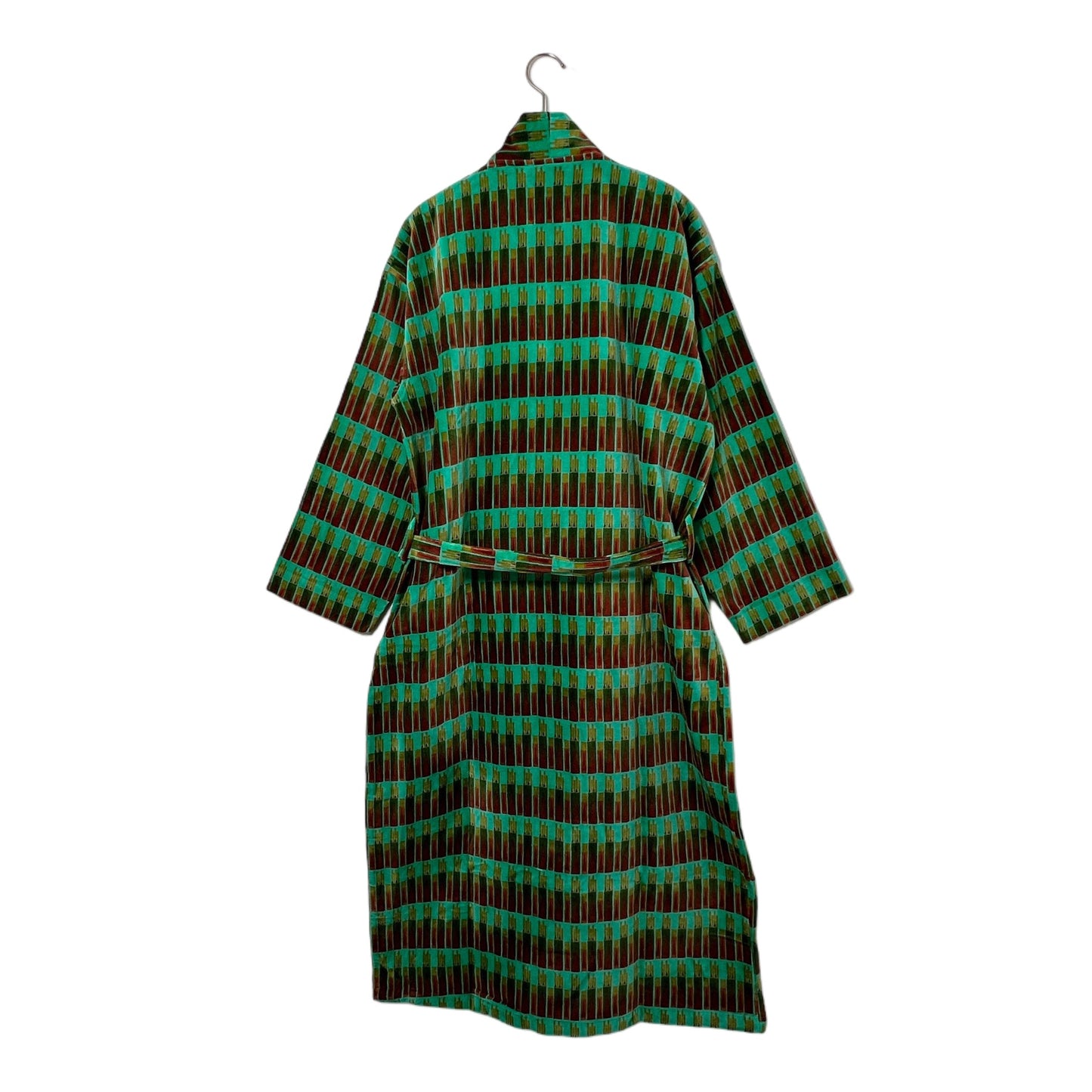 【Les Touristes】ベルベットガウン velvet dressing gown-green