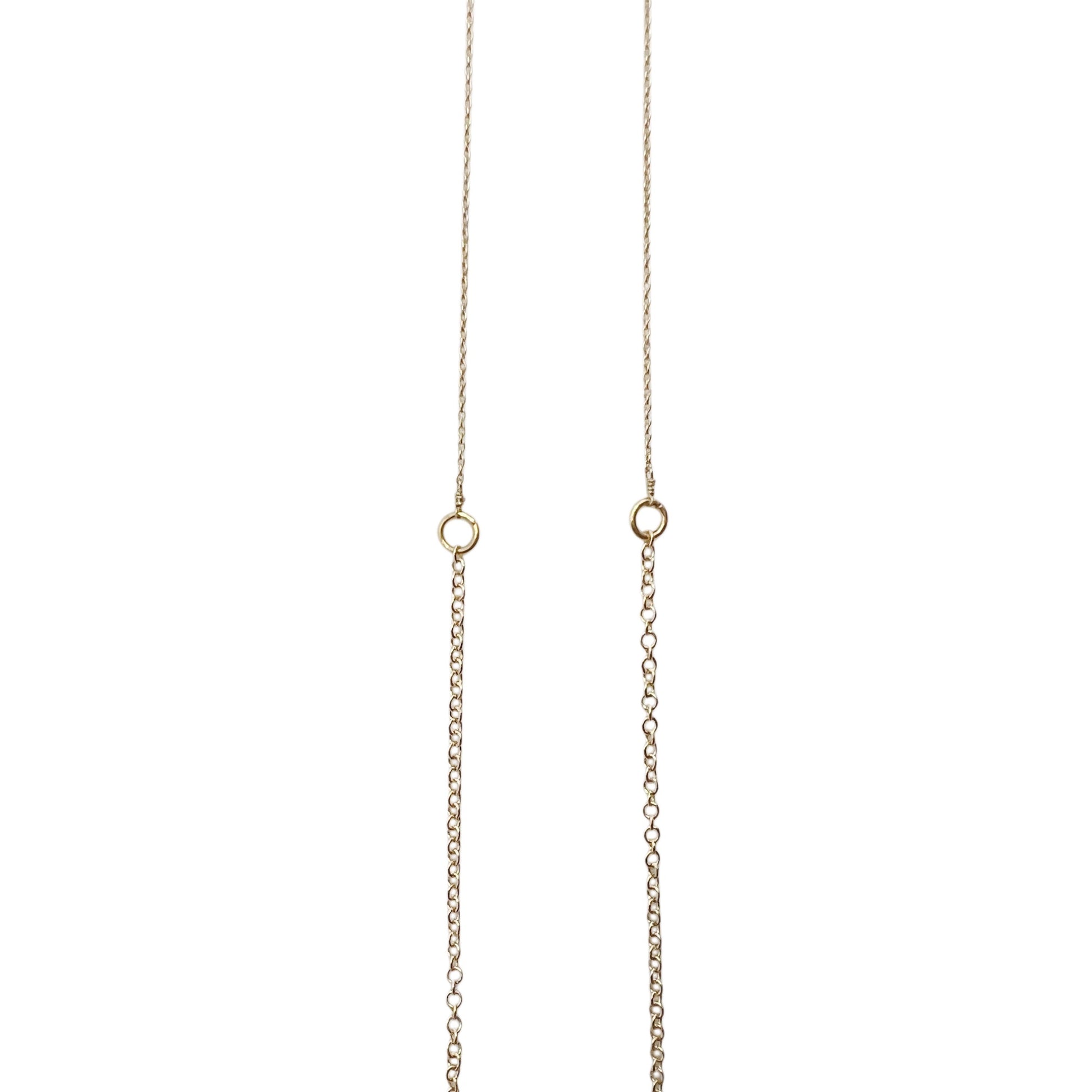 【helena rohner】flat glass pendant on gold plated brass chain
