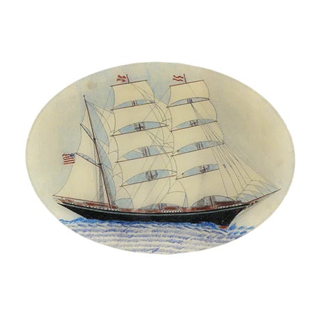 【JOHN DERIAN】デコパージュプレート American Ship