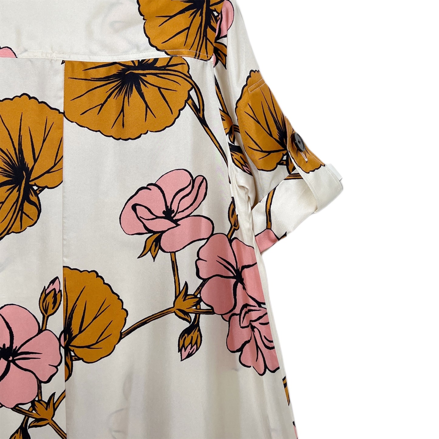 【マルト・デムラン セレクト ファッション】大きな花のシルクドレス