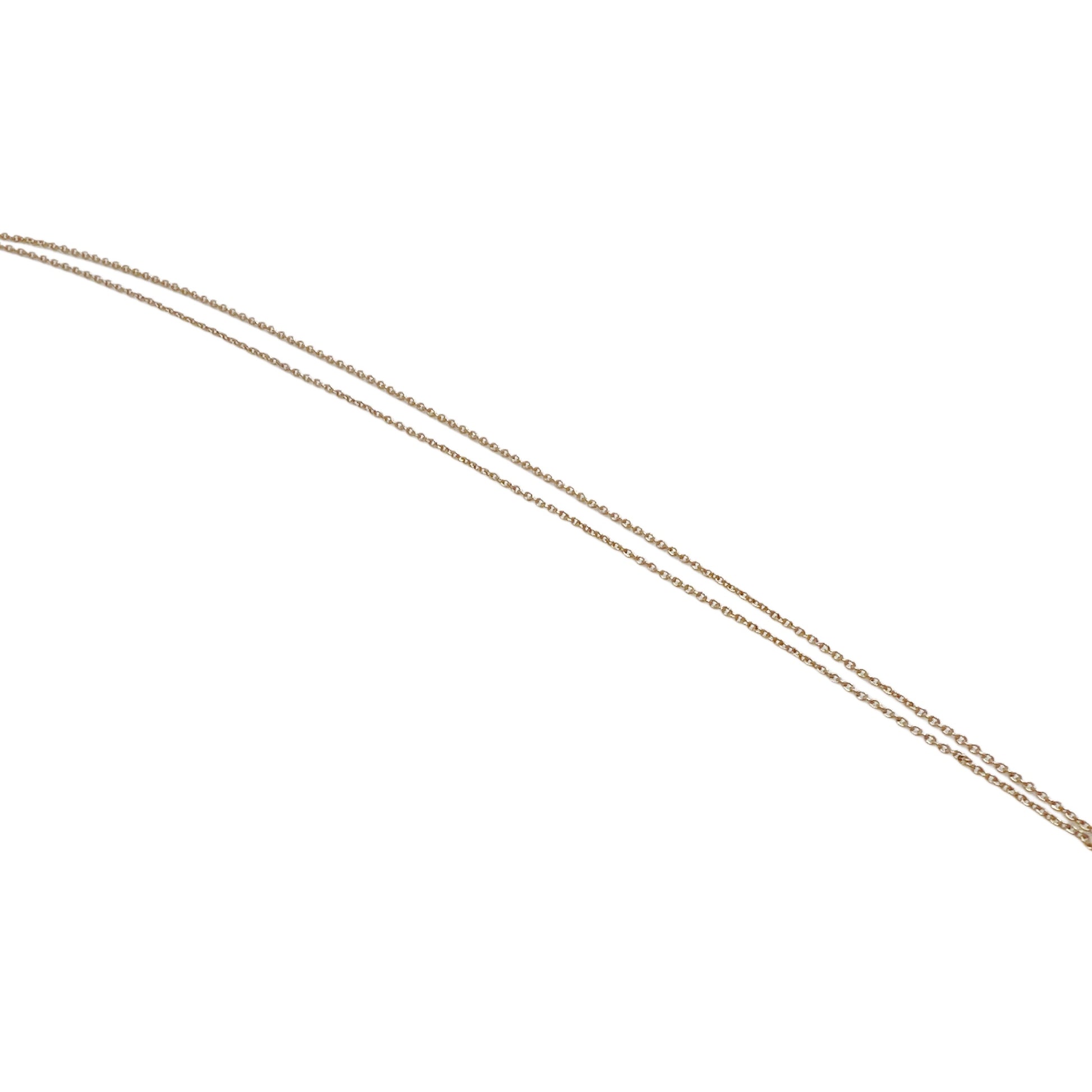 【Helena Rohner】flat organic shaped silver pendant on gold plated brass chain