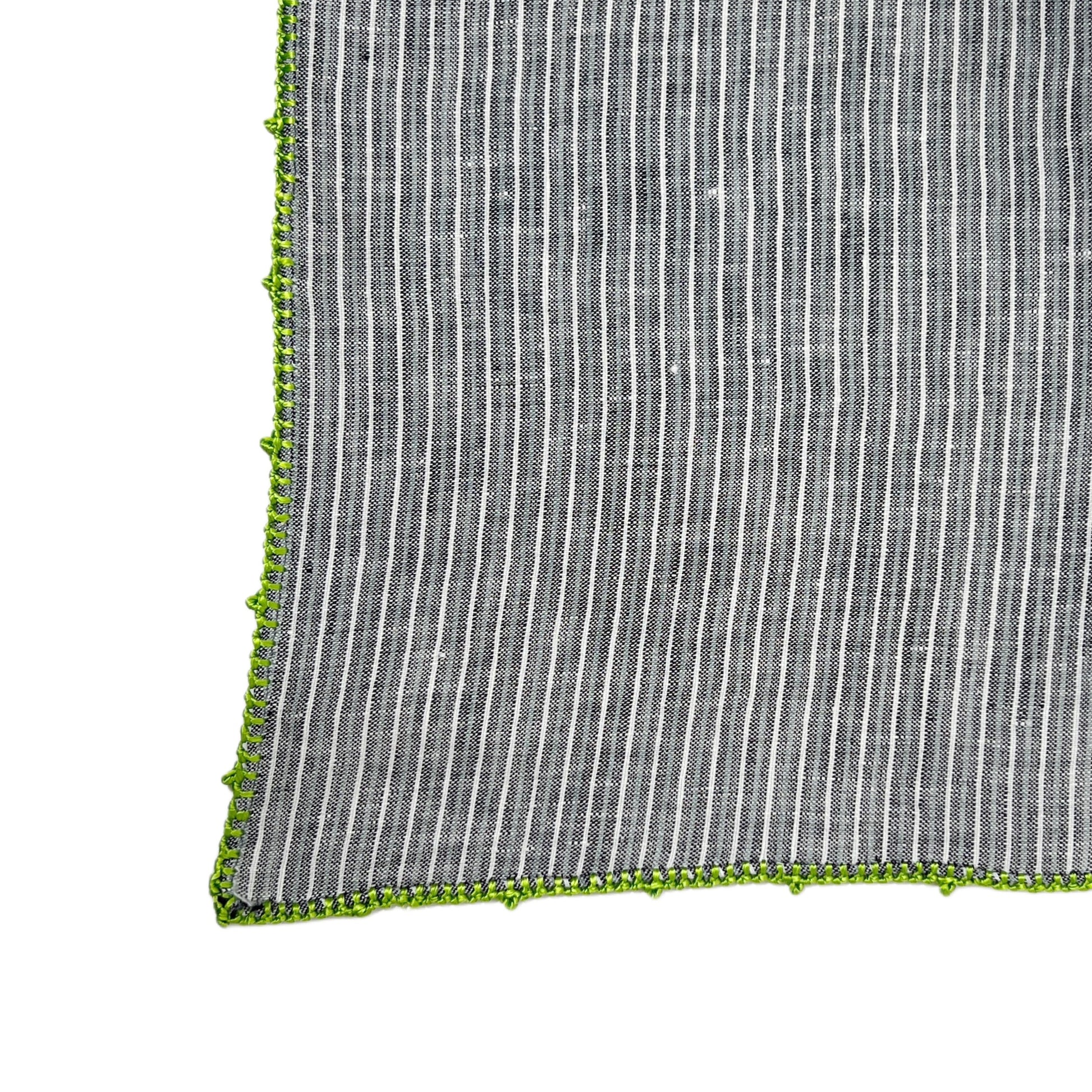 【Leo Atlante】Tablecloth_blue, green edge
