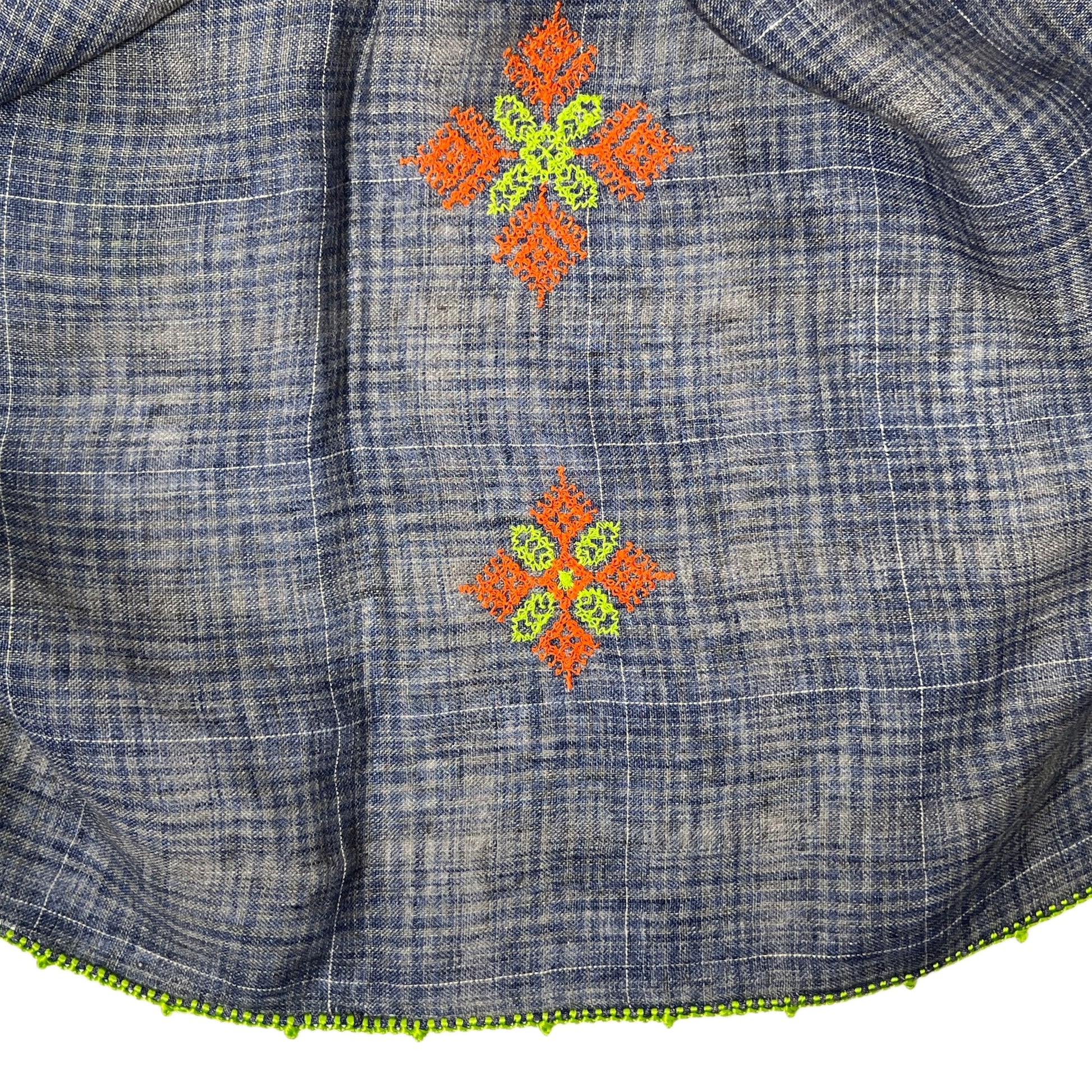【Leo Atlante】Tablecloth_blue, green edge
