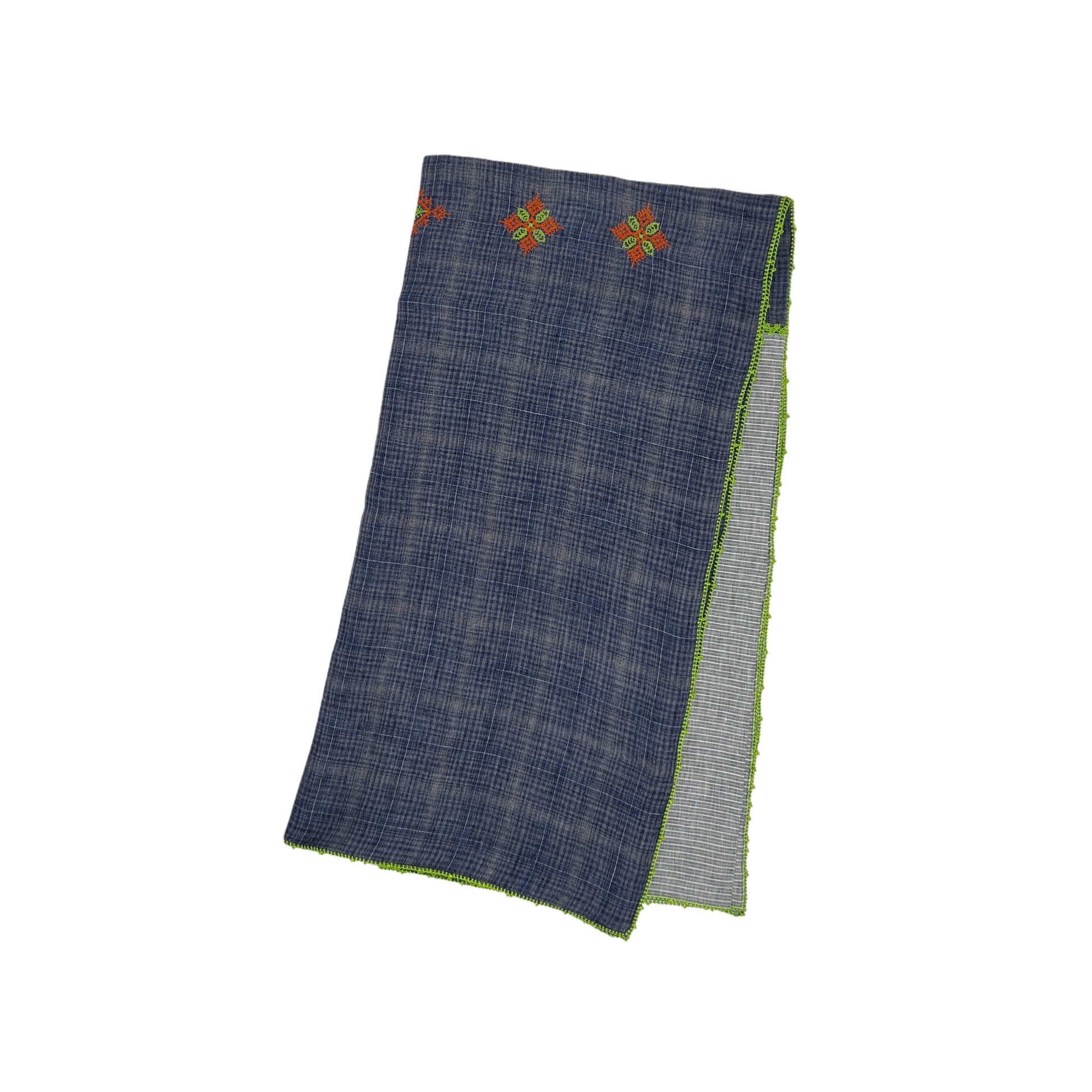 【Leo Atlante】Tablecloth_blue, green edge