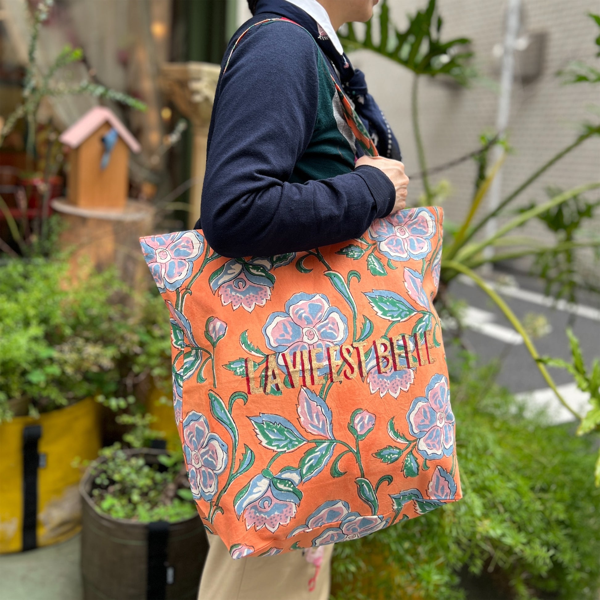 【Jamini】Loni Tote bag_La vie est belle