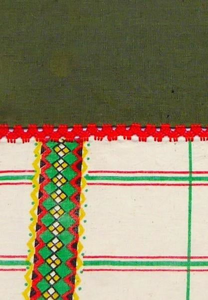 【Leo Atlante】Kitchen Towel_vintage+plain_dollar green