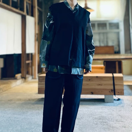 【ohta】navy vest st-106NN