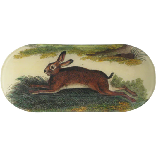 【JOHN DERIAN】デコパージュプレート Common Hare_Oblong Tray