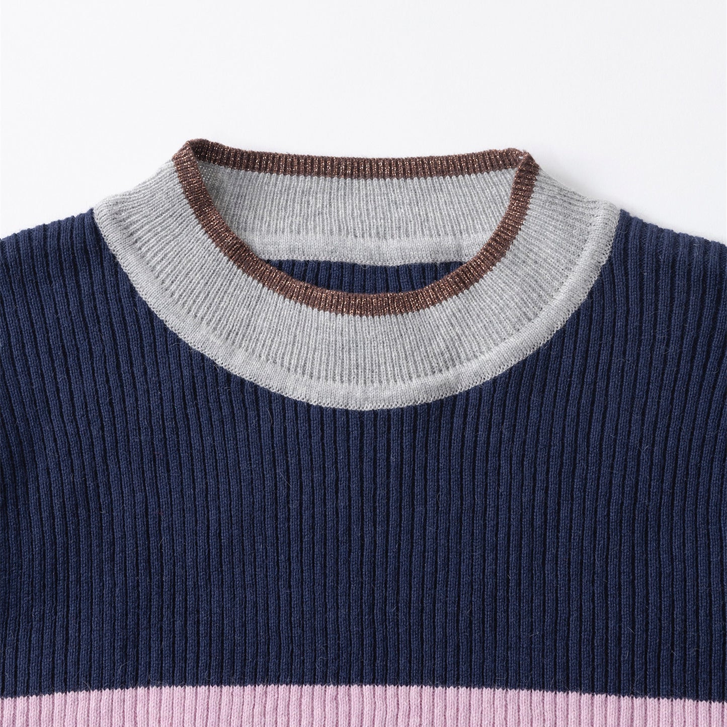 【TRICOTE】STRIPE RIB SWEATER