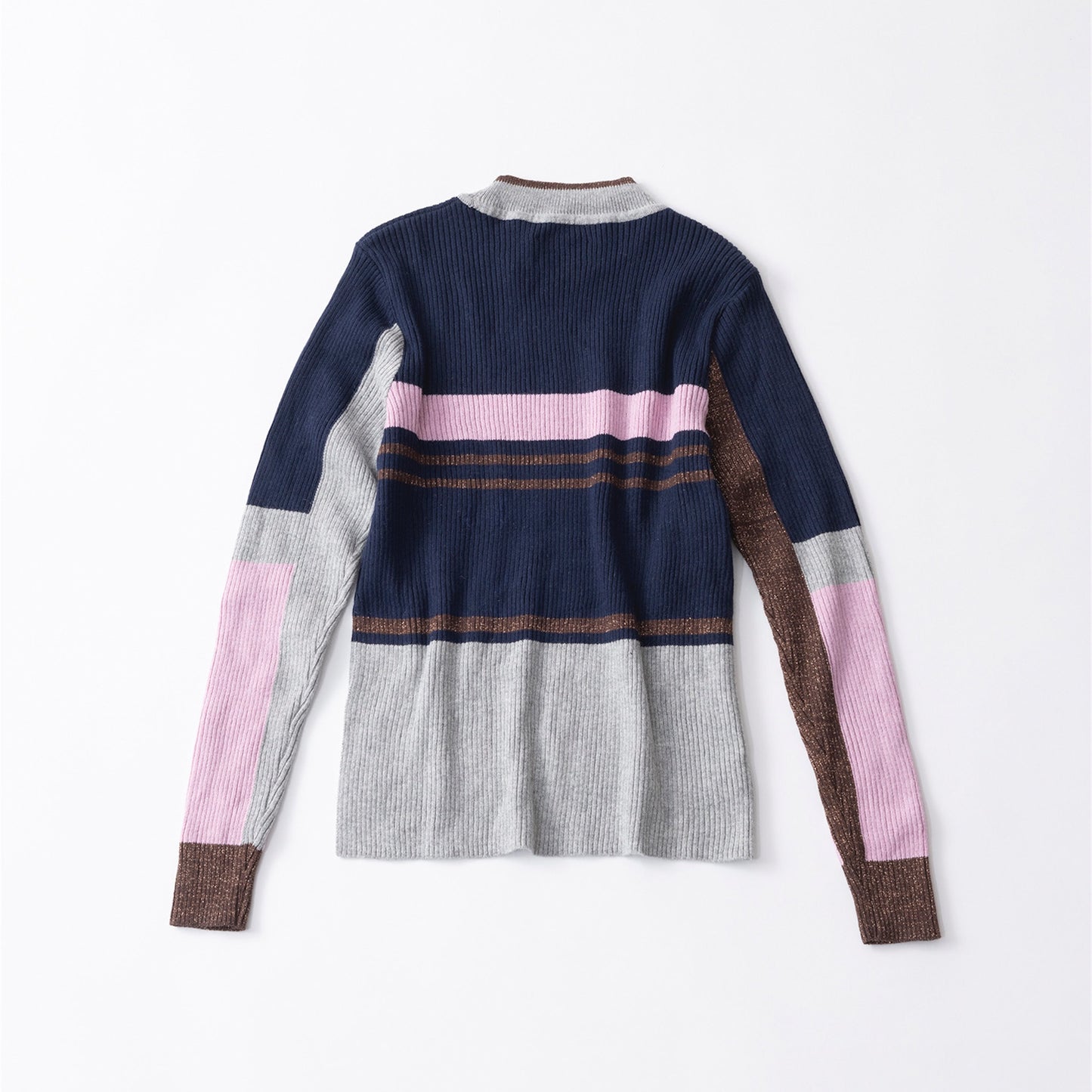 【TRICOTE】STRIPE RIB SWEATER