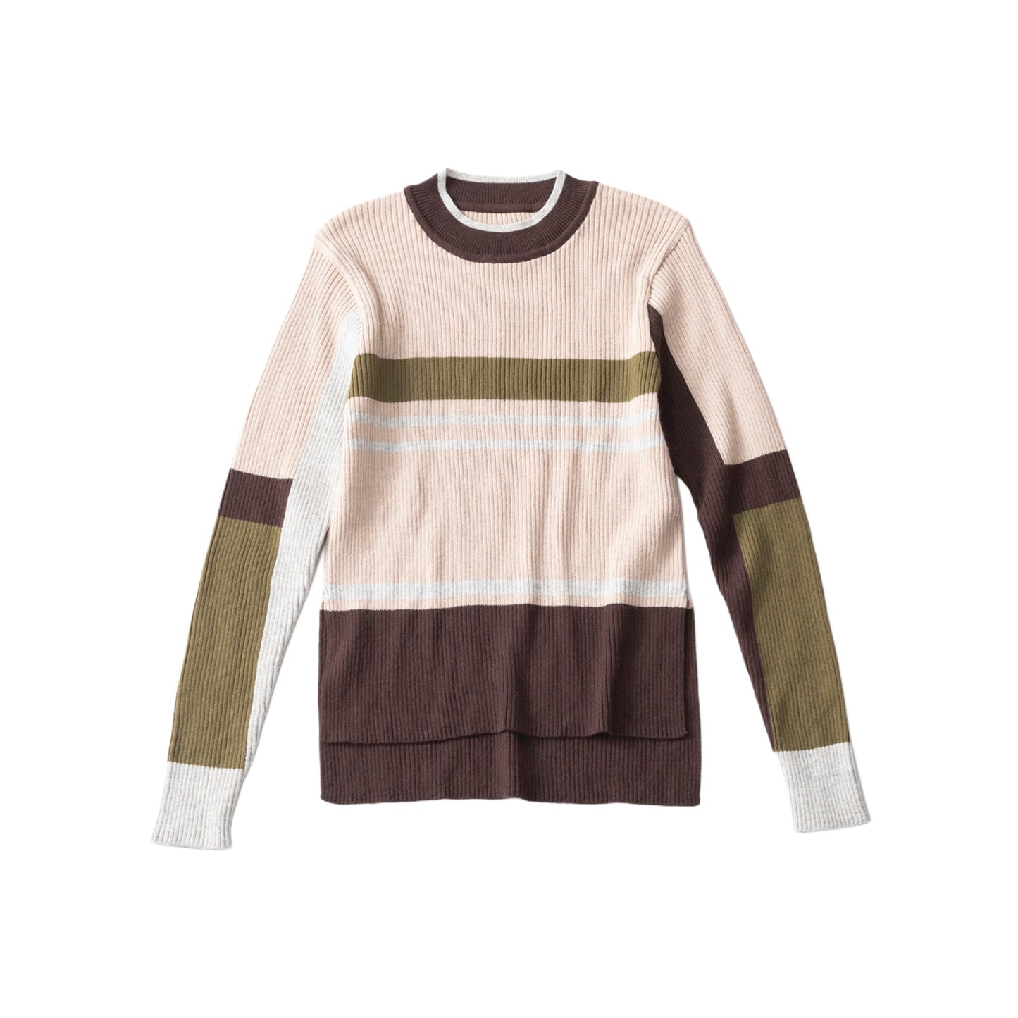 【TRICOTE】STRIPE RIB SWEATER