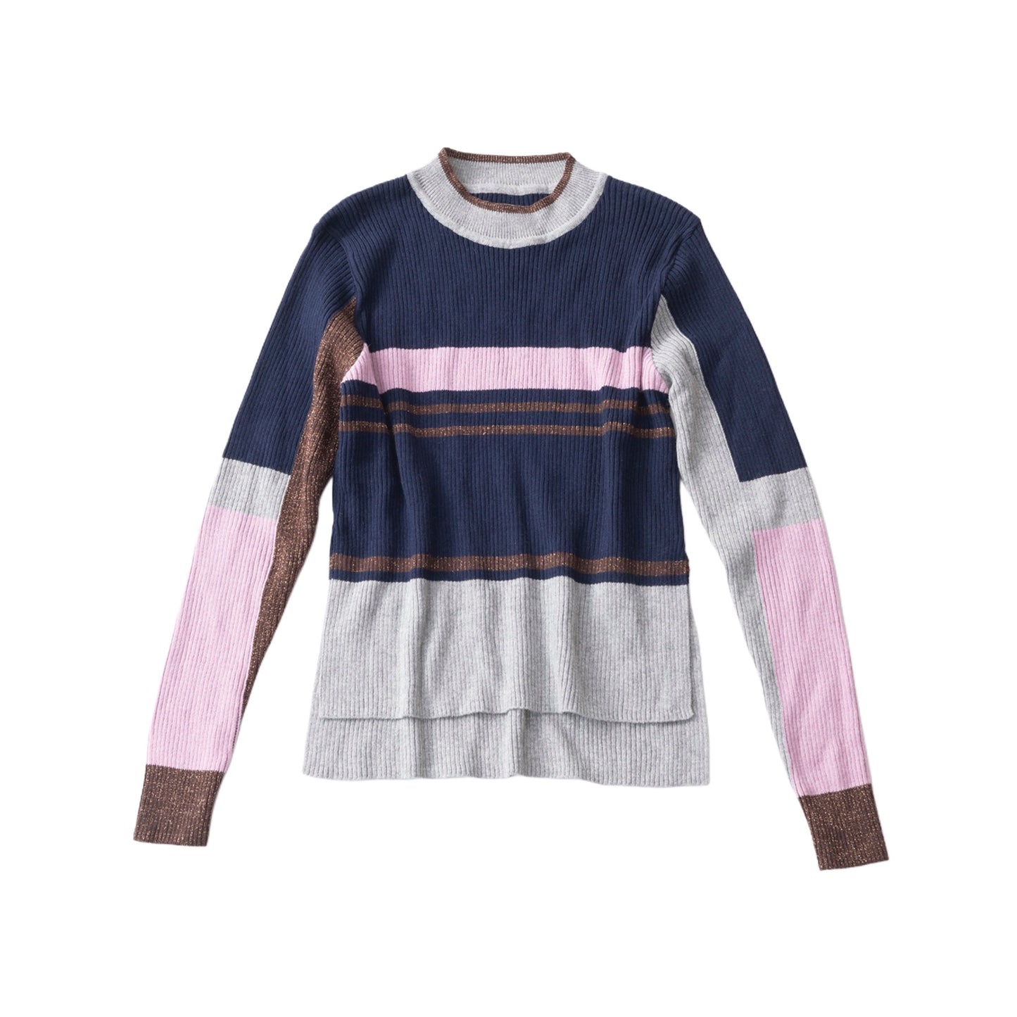 【TRICOTE】STRIPE RIB SWEATER