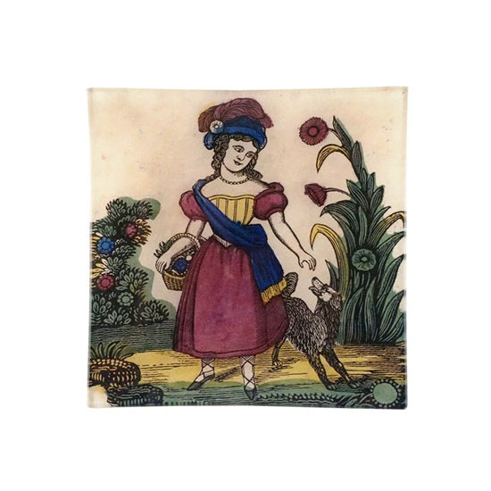 【JOHN DERIAN】デコパージュプレートThe Peasant Girl