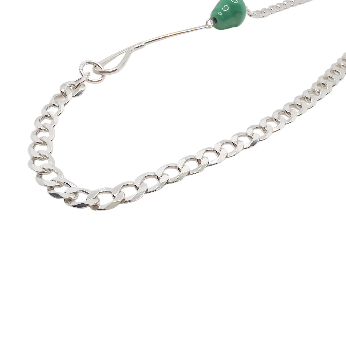 【Helena Rohner】flat silver chain with glass bead necklace