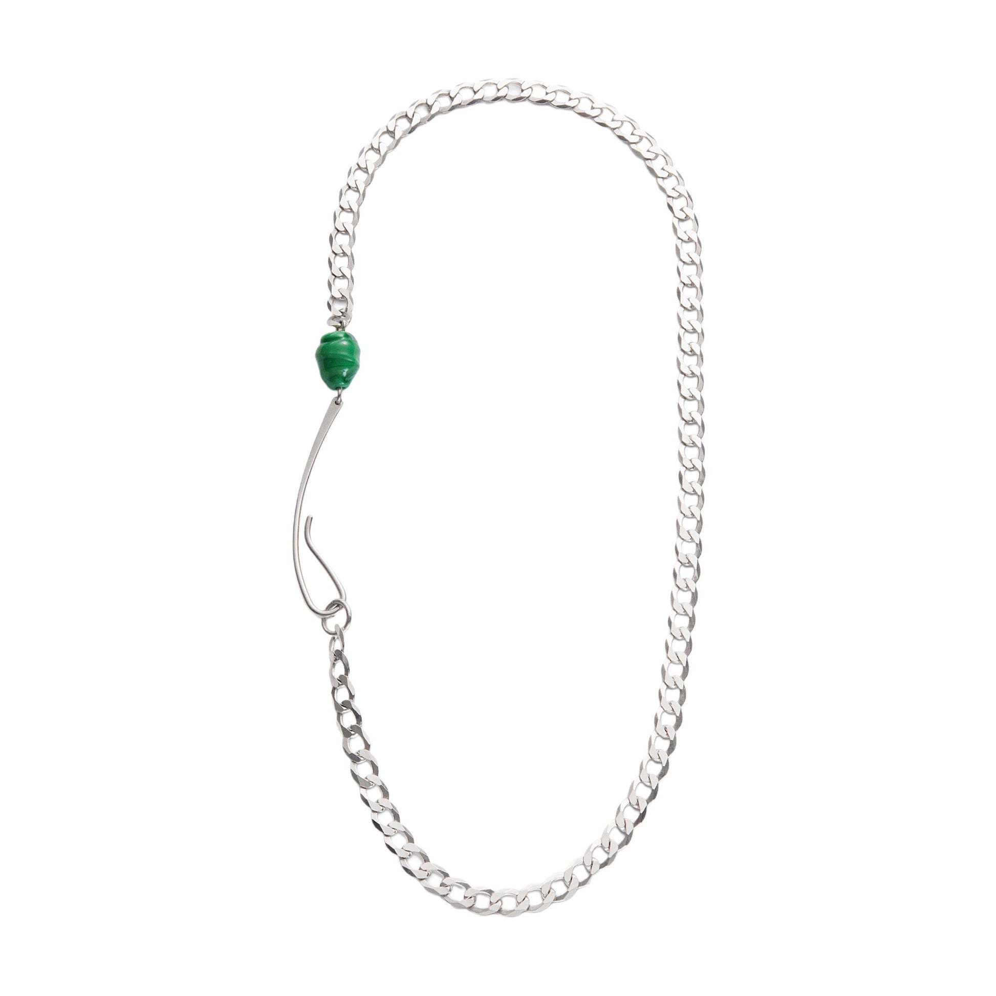【Helena Rohner】flat silver chain with glass bead necklace