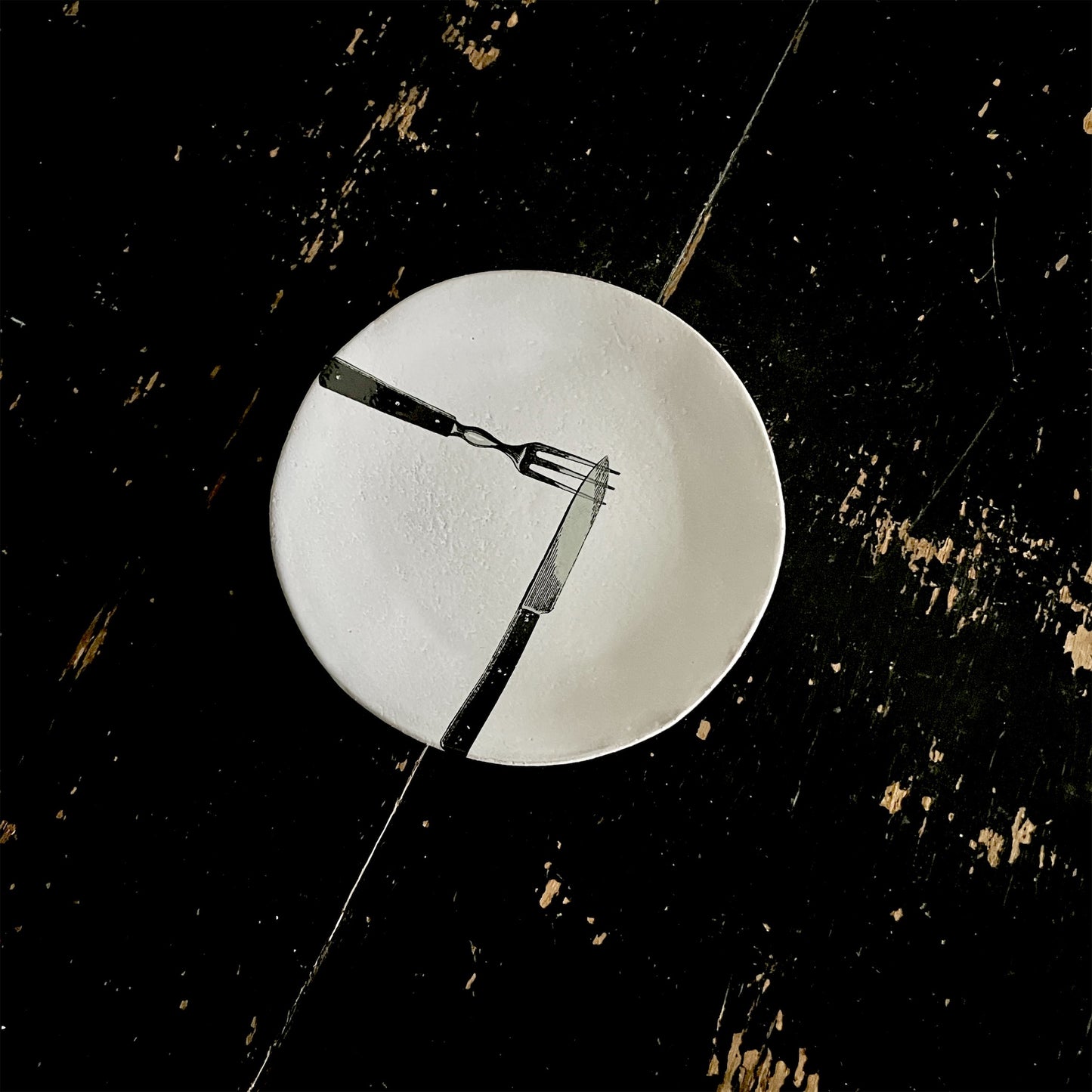 【Astier de Villatte】Fork and knife saucer