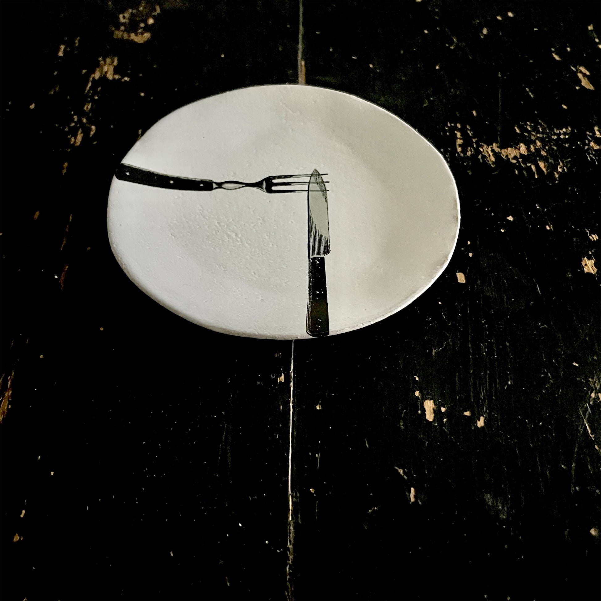 【Astier de Villatte】Fork and knife saucer
