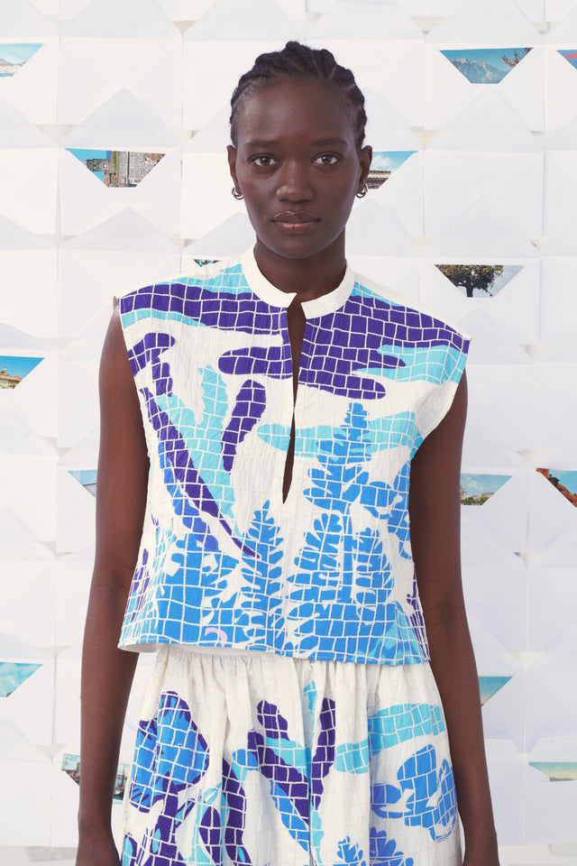 【Mii Collection】hand embroidrered sleeveless top/22