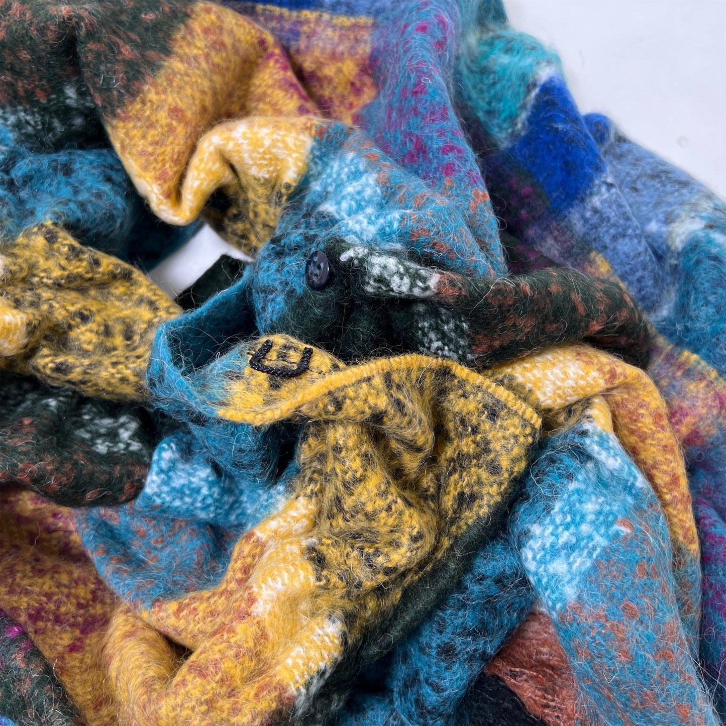 【Sayoko.M】cape shirring M01 blue