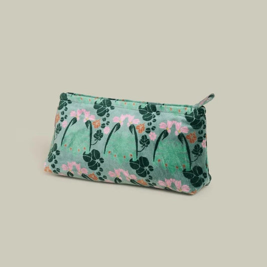 【Les Touristes】Velvet Pencil Case_sage green