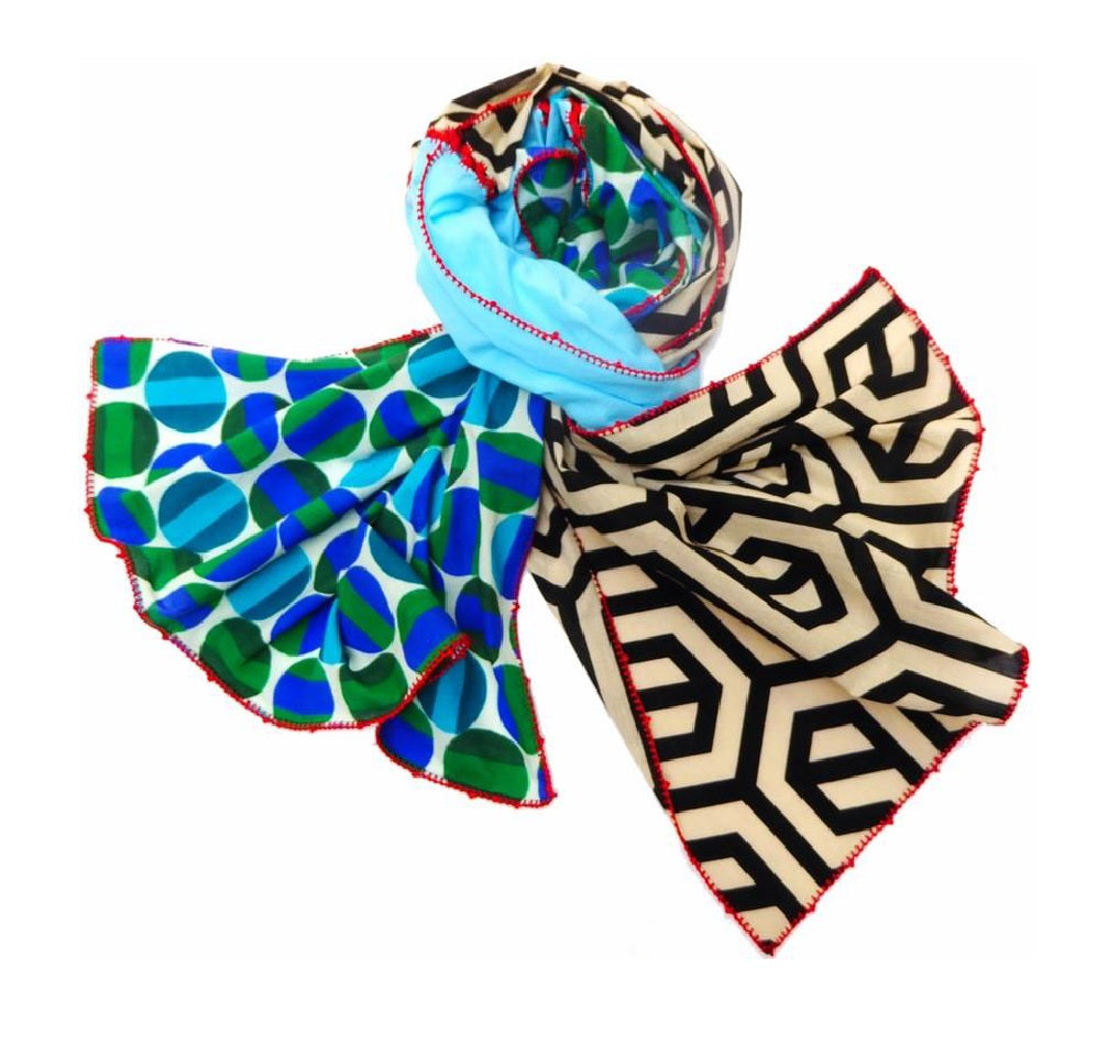 【Leo Atlante】STOCKY Scarf_multico,red edge