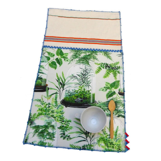 【Leo Atlante】刺繍パッチワーククロス green
