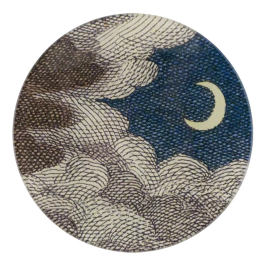 【JOHN DERIAN】デコパージュプレート Clouds & Crescent Moon_5R