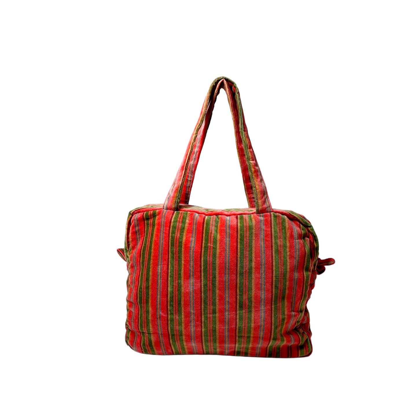 【Les Touristes】ベルベットバッグ velvet small city hand bag-coral