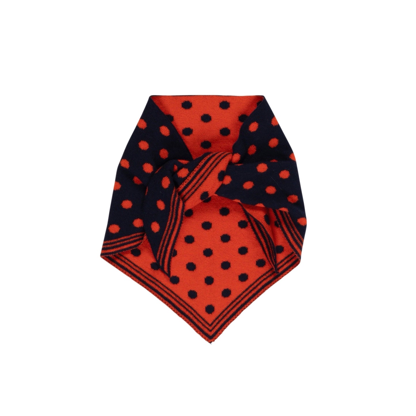 【LA FETICHE】Reversible Polka Dot Foulard / navy,red