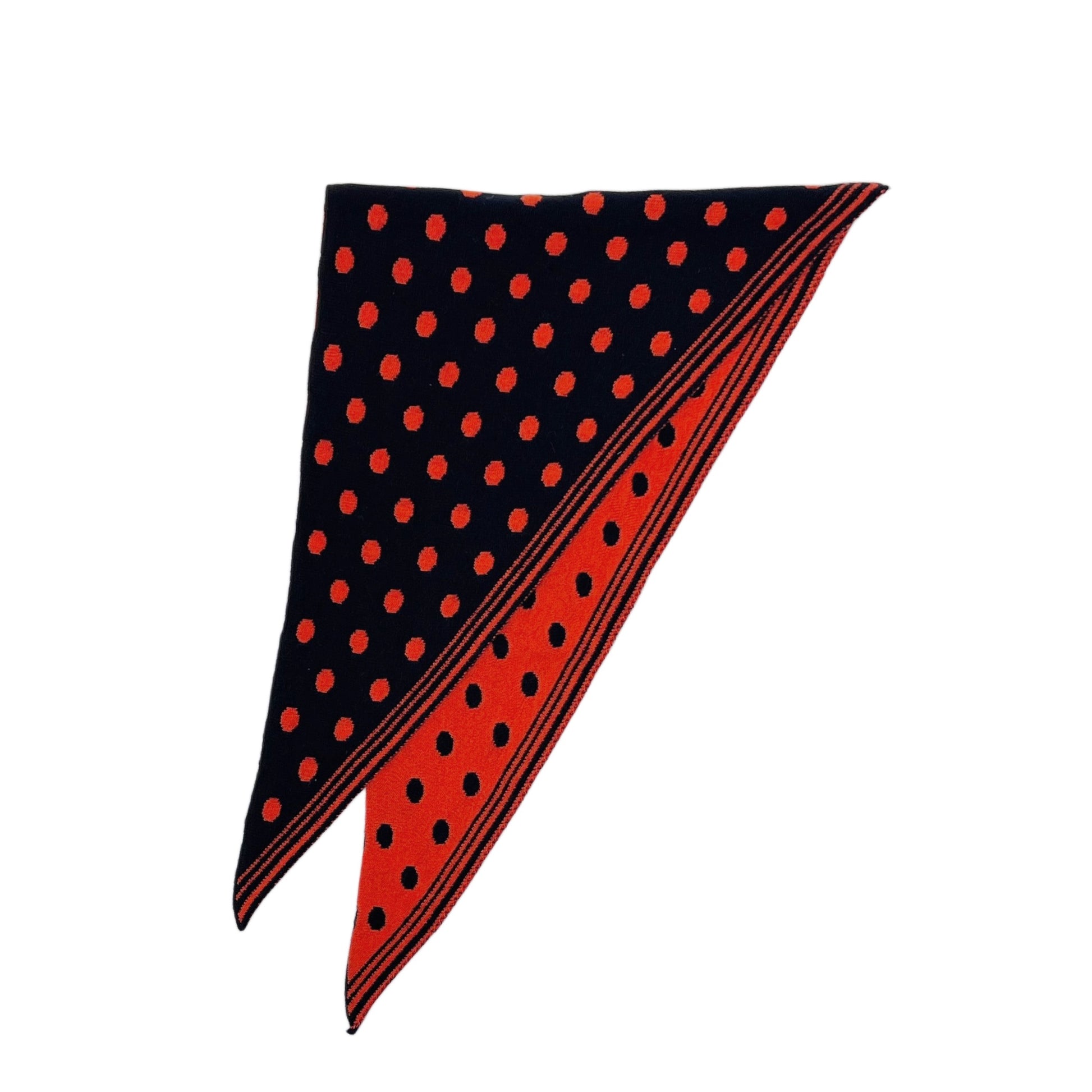 【LA FETICHE】Reversible Polka Dot Foulard / navy,red