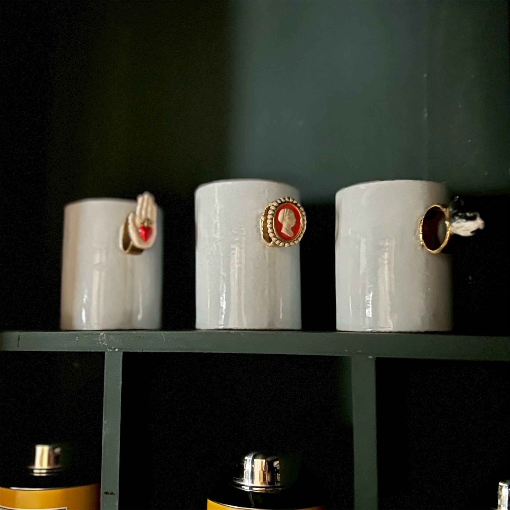 【Astier de Villatte】Serena Woman Cameo Ring Cup