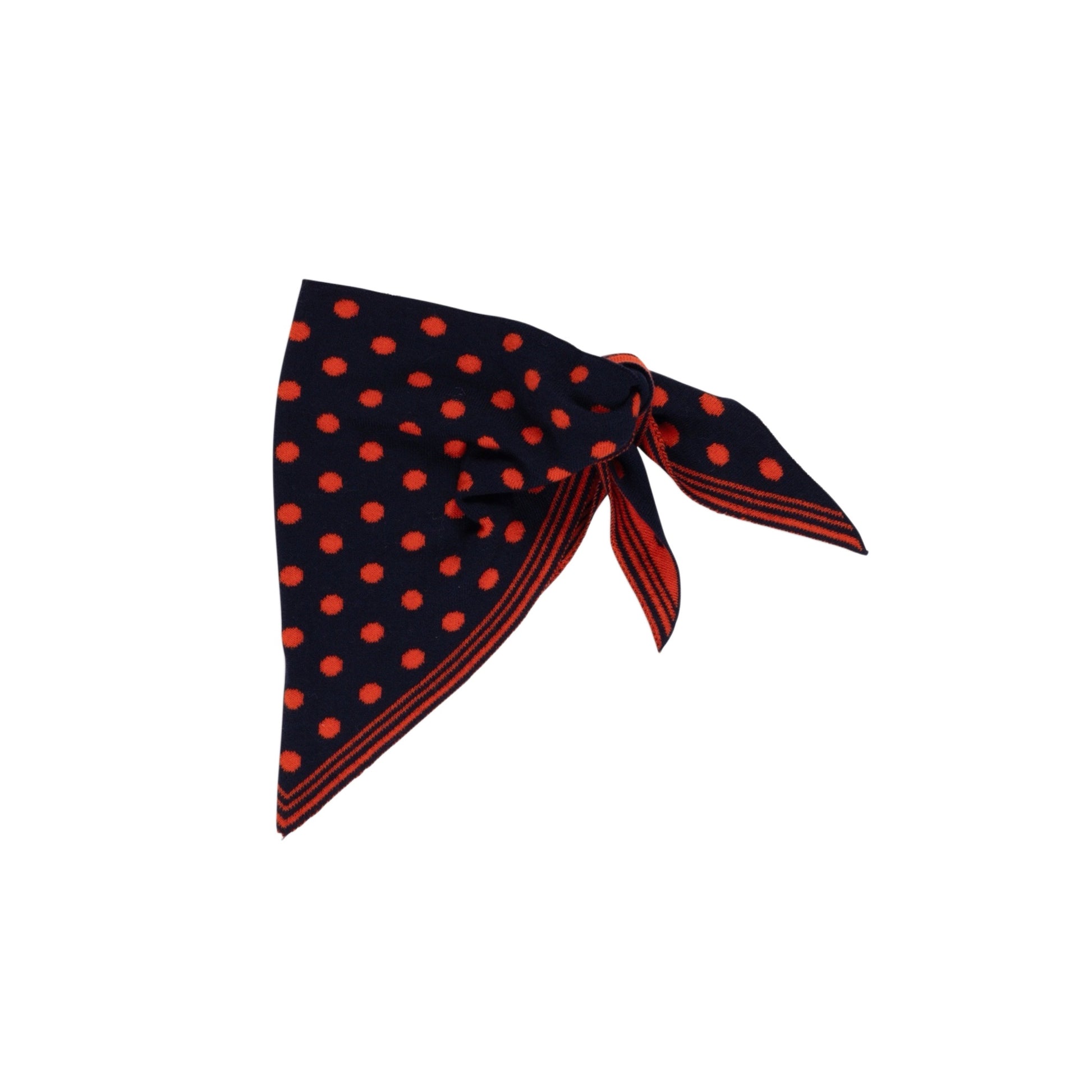 【LA FETICHE】Reversible Polka Dot Foulard / navy,red